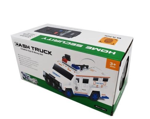 Машинка копилка с кодовым замком и отпечатком Cash Truck Белая