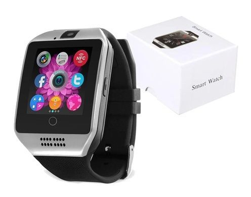 Умные часы Smart Watch Q18 черные с серебром