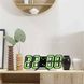 Електронний настільний годинник з будильником і термометром LY 1089 Чорний із зеленим підсвічуванням