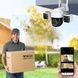 Камера видеонаблюдения с 3 линзами 2+2+2Mp 4G Wi-Fi LAN Белая