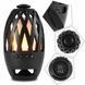 Бездротова портативна Bluetooth колонка - нічник Sunroz Flame Atmosphere BTS-596 LED камін Чорний
