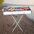 Мангал переносний з ручками та складними ніжками BARBECUE TRAY 770SS MD-008 8009
