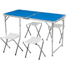УЦЕНКА! Стол и стулья для пикника Folding Table Синий (УЦ-№-167)