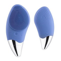 Электрическая силиконовая щетка-массажер для чистки лица Sonic Facial Brush Синяя