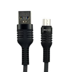 Кабель Mibrand MI-13 Feng World Charging Line USB для Micro 2A 1m Black/Grey