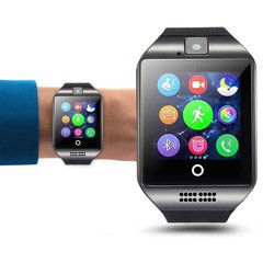 Умные часы Smart Watch Q18 черные с черным ободком