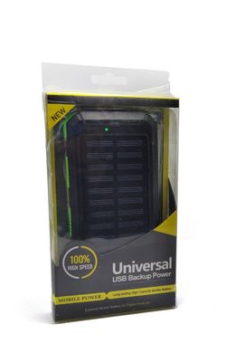 Universal USB Solar Power Bank 40000mAh з ліхтариком (на звороті)
