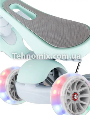Дитячий самокат триколісний children's Scooter з батьківською ручкою Блакитний
