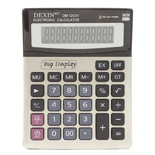 Настільний калькулятор 12-розрядний бухгалтерський DM 1200V Сірий