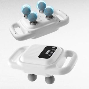 Масажер перкусійний для тіла 4 масажні голівки Massage Gun Білий