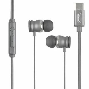 Наушники проводные XO EP56 Golden Shield In-Ear Type-C Серые