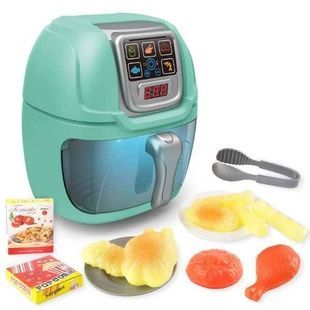 Іграшка Повітряна Фритюрниця 6 муляжів їжі Air Fryer Блакитний