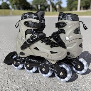 Ролики детские раздвижные с полным комплектом защиты р 34-38 Scale Sports Gray LF 605 Серые
