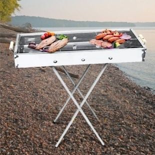 Мангал переносной с ручками и складными ножками BARBECUE TRAY 770SS MD-008 8009