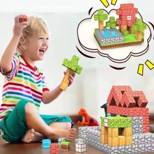 Конструктор магнитный кубический 54 детали Magnetik Building Kubes 2502