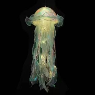 Декор светящийся Медуза на батарейках Jellyfish lamp AND HA-113 Желтая