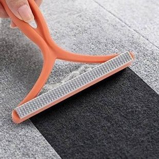 Щетка для уборки шерсти с одежды и мягкой мебели многоразовая Hair scraper Оранжевая