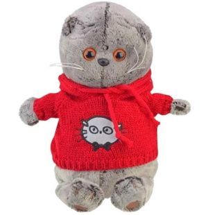 Игрушка мягкая Кот Басик в свитере 30см В красном