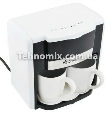 Кофеварка капельная Domotec MS-0706 2 чашки Белая