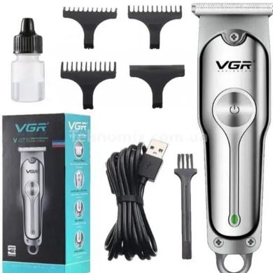 Машинка для стрижки волосся (триммер) VGR V-071 із USB зарядкою