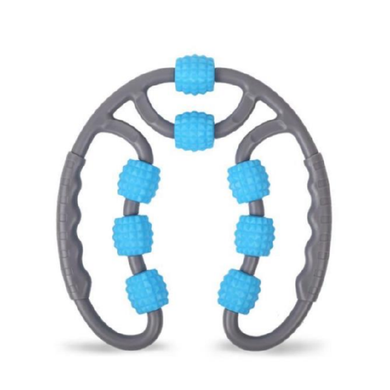 Роликовый U-образный массажер Multifunctional Ring Massager Голубой