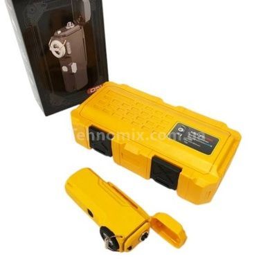 Запальничка акумуляторна з ліхтариком з індикатором заряду MULTIFUNCTIONAL D51-SMD Жовта