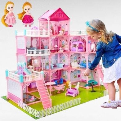 Іграшковий ляльковий будиночок 5-ти рівневий Princess Home Рожевий