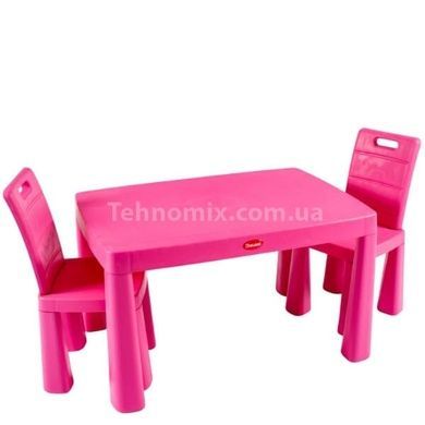 Набор детской пластиковой мебели стол и 2 стульчика DOLONI 04680/3 Розовый