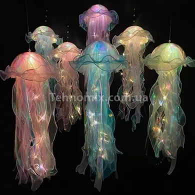 Декор светящийся Медуза на батарейках Jellyfish lamp AND HA-113 Желтая
