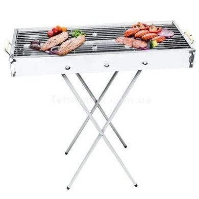 Мангал переносной с ручками и складными ножками BARBECUE TRAY 770SS MD-008 8009