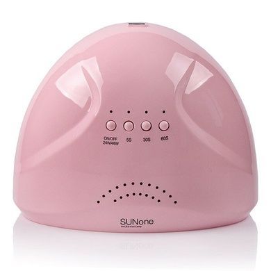 Гібридна лампа Sun One для сушіння нігтів UV / LED 48w, матова рожева