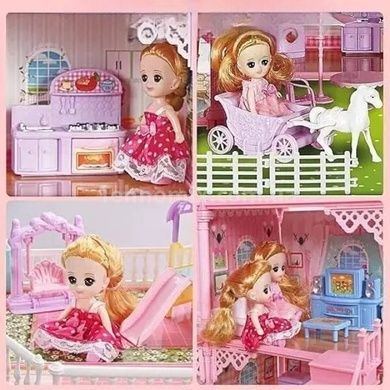 Іграшковий ляльковий будиночок 5-ти рівневий Princess Home Рожевий