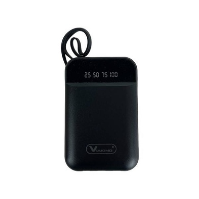 Power bank 50000mAh з проводами 3в1 Viaking N11 Чорний