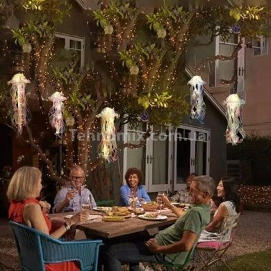 Декор светящийся Медуза на батарейках Jellyfish lamp AND HA-113 Желтая