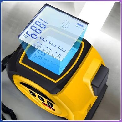 Рулетка-дальномір цифрова 5м-40м RL-40 Чорна з жовтим