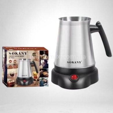 Турка електрична кавоварка 800мл 600Вт SOKANY SK-09044 Чорна