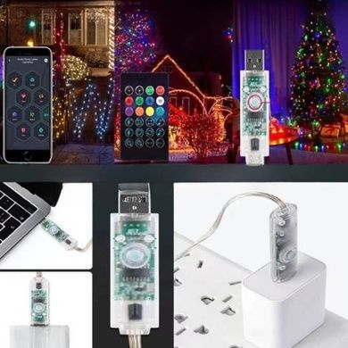 Гирлянда Капля росы с приложением APP Bluetooth (USB) длинна 10м + пульт SFK-04