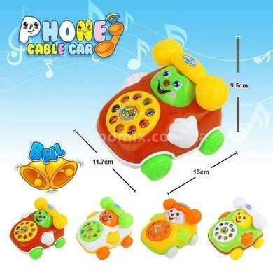 Игрушка Телефон заводной Phone Cable Car Белый