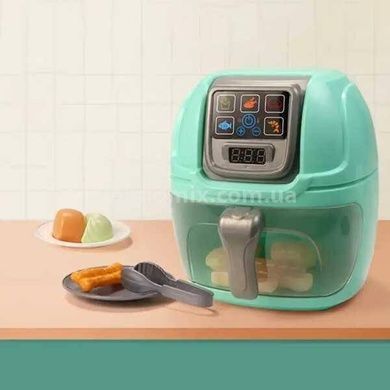 Іграшка Повітряна Фритюрниця 6 муляжів їжі Air Fryer Блакитний