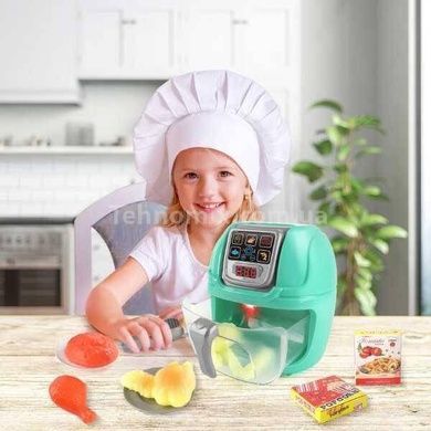 Іграшка Повітряна Фритюрниця 6 муляжів їжі Air Fryer Блакитний
