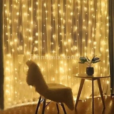 Гірлянда штора внутрішня 280LED 3*3м Тепле світло