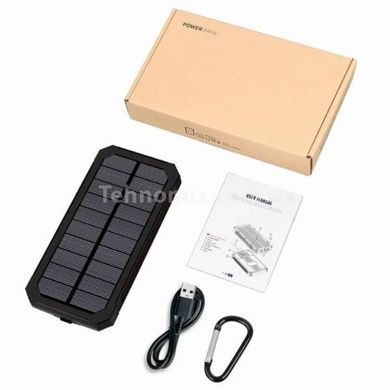 Power Bank з ліхтариком та сонячною панеллю Solar 50000mAh 5V 200ma Чорний