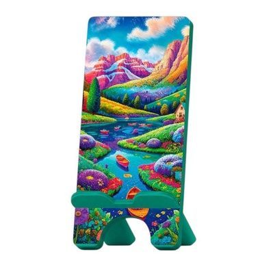 Подставка-держатель для телефона деревянная Vladi Toys VG3001-03 Разноцветная с принтом