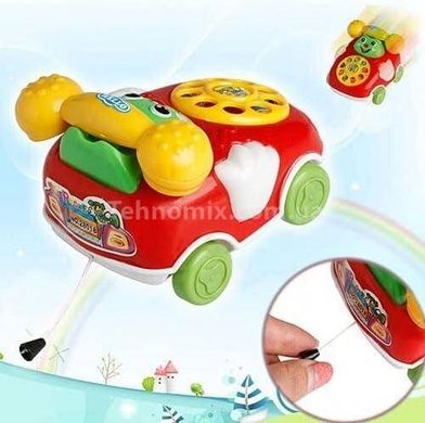 Игрушка Телефон заводной Phone Cable Car Белый