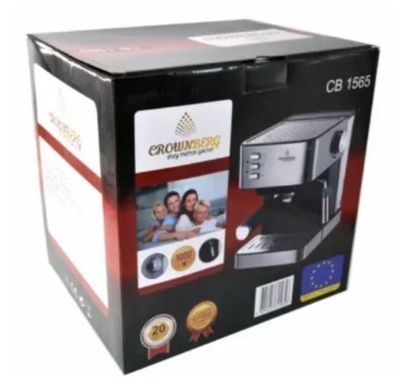 Кофемашина полуавтоматическая Crownberg CB 1565 1000Вт с капучинатором