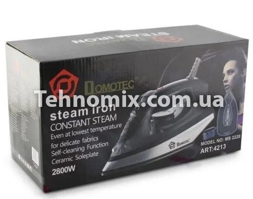 Утюг Domotec MS 2228 с керамической подошвой Черный