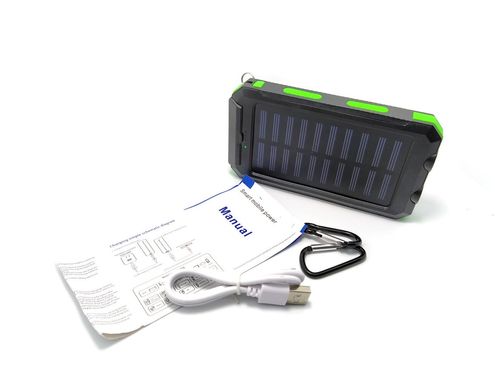 Universal USB Solar Power Bank 40000mAh з ліхтариком (на звороті)