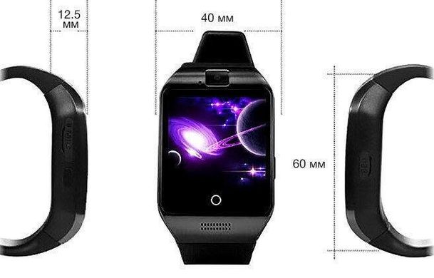 Розумний годинник Smart Watch Q18 з чорним обідком