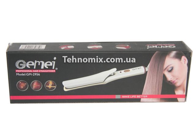 Утюжок для випрямлення волосся Gemei GM-2956 50W