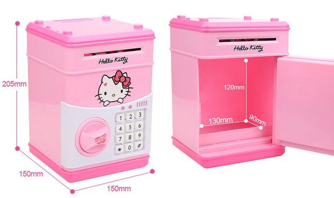 Дитячий сейф-скарбничка Cartoon Bank з кодовим замком Hello Kitty
